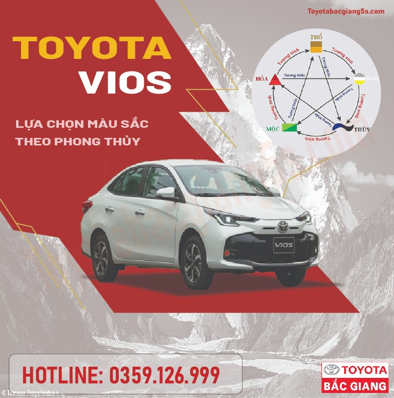 Tư vấn chọn màu xe Toyota Vios hợp tuổi