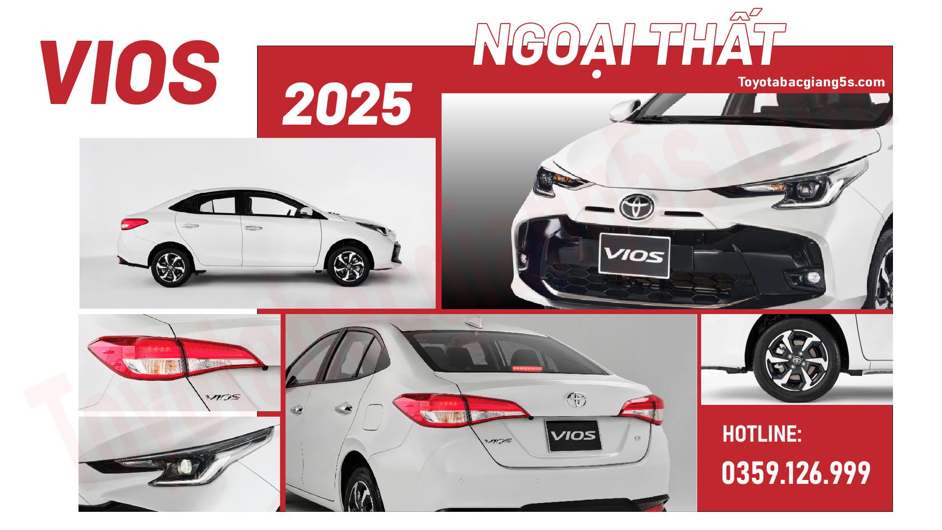 Toyota Vios có thiết kế ngoại thất hiện đại, trẻ trung
